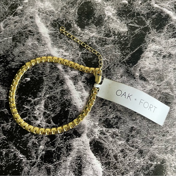 OAK + FORT Jewelry - Oak + Fort Women’s Gold Chain Adjustable Bracelet NEW With Tags